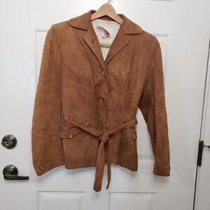 Vintage tan suede jacket